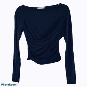 Stateside Long Sleeve Boat Neck Pullover Top Small